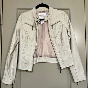 American Rag Faux Leather Beige Jacket